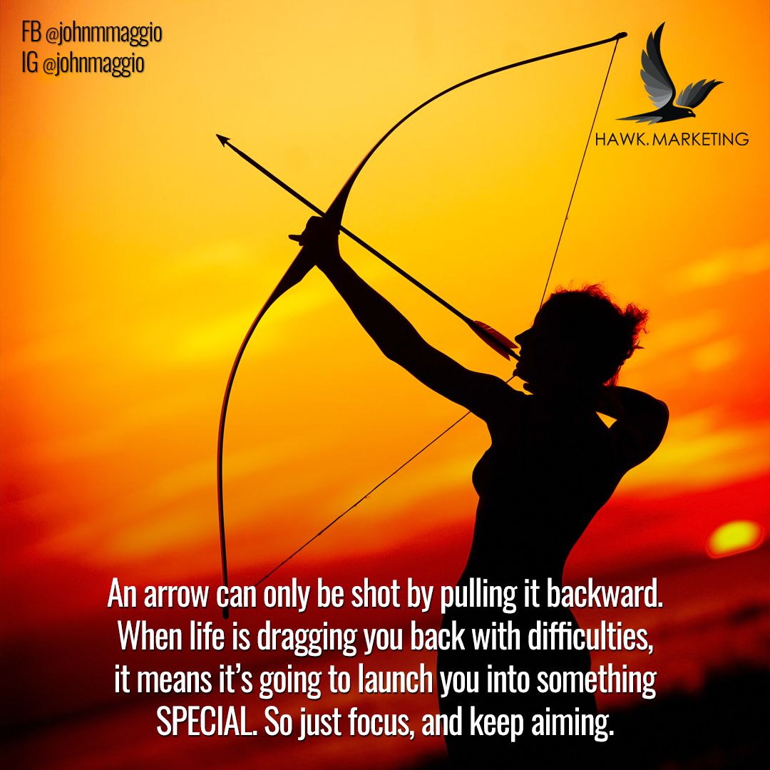 arrow pulling you back